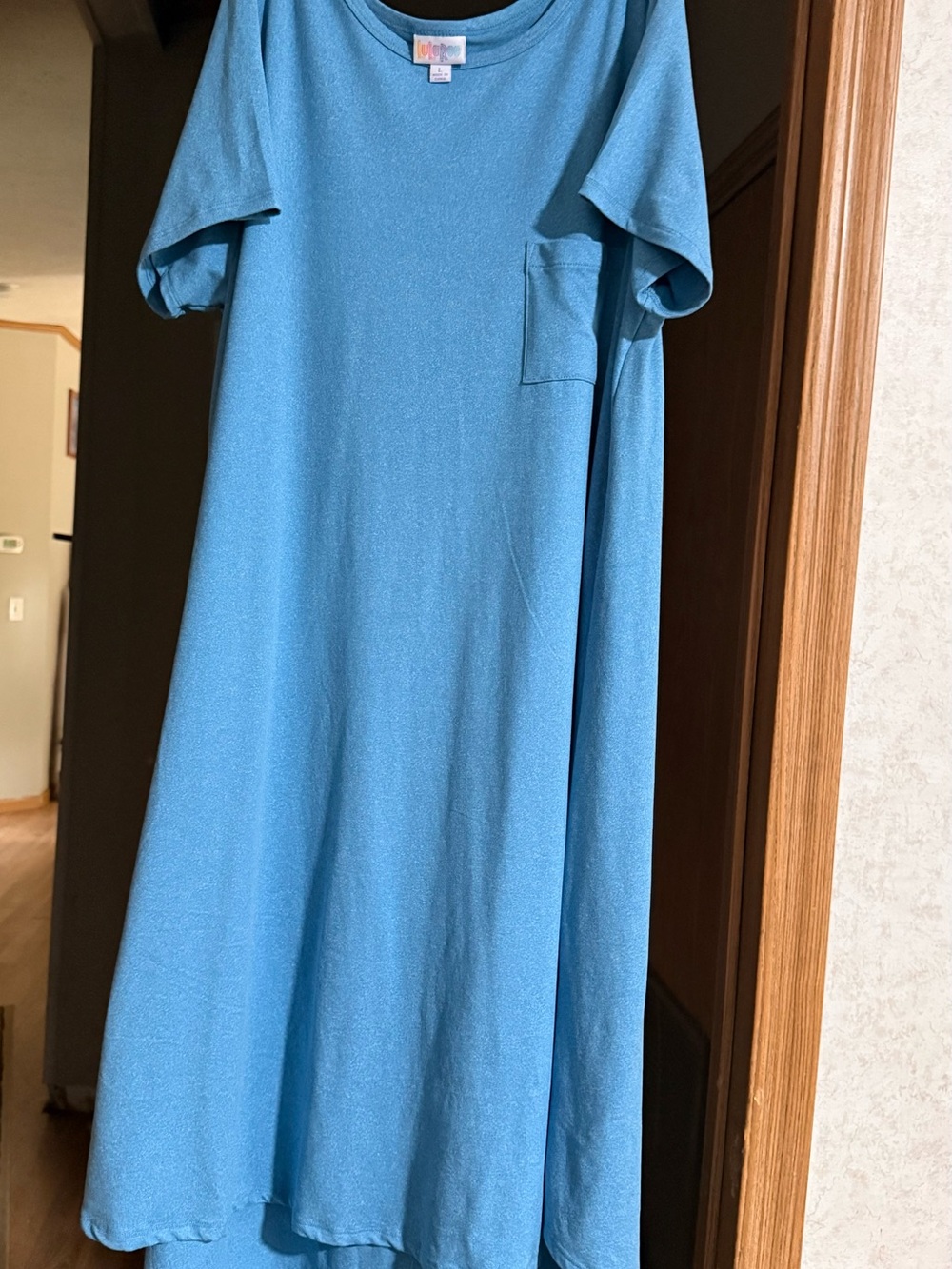 LuLaRoe Teal High-Low Pocket Dress